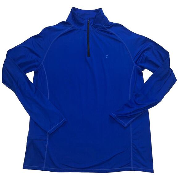 Tommy John 1/4 Zip Pullover Men’s Size Large Cobalt Blue Quarter Zip Long Sleeve - Picture 1 of 10